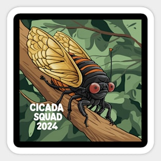 The Cicada Entomology Brood XIII and XIX Cicada Squad 2024 Sticker